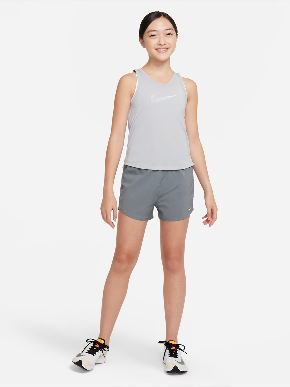 🆕 Nike One Big Kids' (Girls') Dri-FIT High-Waisted Woven Training Shorts XL